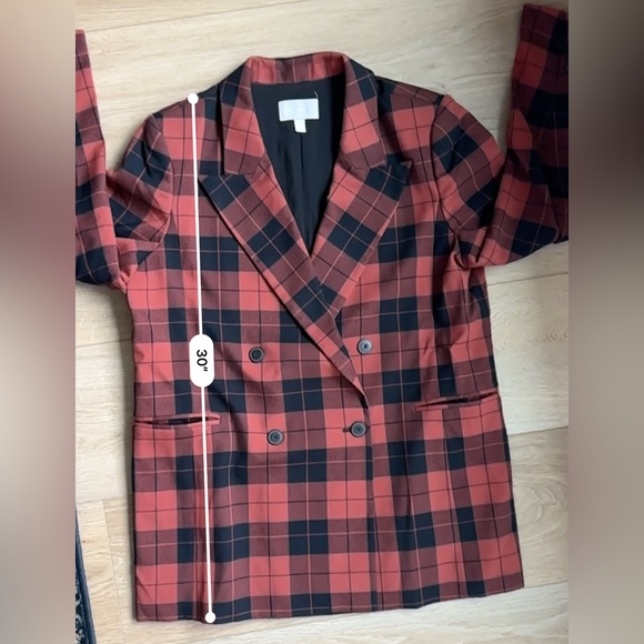 Plaid Double Breasted Blazer - Picture 13 of 13